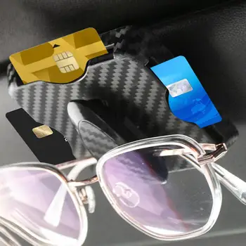 Automobilio anglies pluošto akinių spaustuko stilius 180 laipsnių reguliuojamas skydelis nuo saulės akinių nuo saulės laikiklis Automatinės kortelės bilietų užsegimo priedai