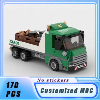 Miesto transporto priemonių serija Bortinis krovininis sunkvežimis Statybiniai blokai Modelis Kaladėlių ekranas Kolekcija Vaikų žaislai Dovanos 170VNT