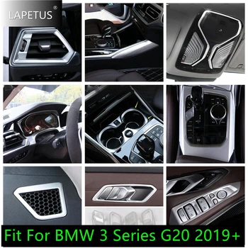 Pavarų perjungimo dėžė / Durų rankenos dubuo / Langų stiklo pakėlimo dangčio apdaila BMW 3 serijos G20 2019 - 2022 Matiniai automobilių salono aksesuarai