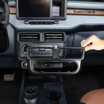 ABS Carbon Car Interior Center Control CD Panel Air Condition Outlet Frame Cover Priedai Apdaila Ford Mavericks 2022-2023