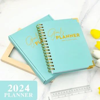 2024 Agenda Book Sketchbook Notepad Planner Notebook Coil Diary Notebooks Writing Pads Office mokyklinės prekės