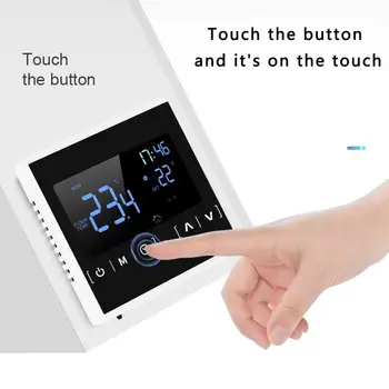 Smart Constant Temperature LCD jutiklinis ekranas Skaitmeninis temperatūros reguliatorius gali būti naudojamas miegamajame ir svetainėje