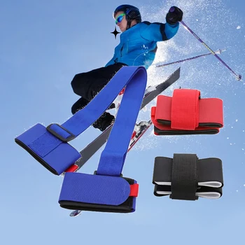 Naujas slidinėjimo stulpas Pečių laikiklis Blakstienų rankena Reguliuojami dirželiai, apsaugantys kablio kilpą Juoda nailoninė slidinėjimo rankena Dirželio krepšys