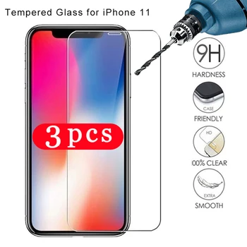 3Pcs stiklas iphone 11 pro X XR XS MAX 8 7 6 6S plus SE 2020 telefono ekrano apsauga grūdinto stiklo išmaniojo telefono apsauginė plėvelė