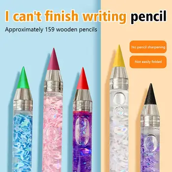 Quicksand pieštukas Nereikia galąsti pieštukų Nėra rašalo stoties naujumo rašiklio reikmenų be galandimo Stebuklingos dovanos Pieštukai Skausmas Y7J4