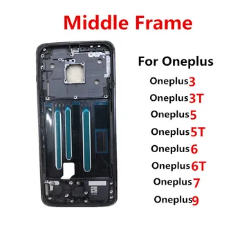 Oneplus 9 7 6T 6 5T 5 3T 3 One Plus priekinio vidurinio rėmo korpuso plokštė LCD atrama Priekinės plokštės rėmelis Pakeiskite remonto atsargines dalis