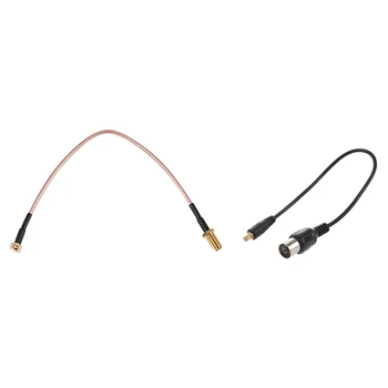 2 vnt Moteriškas RG316 mažų nuostolių pigtail adapterio kabelis 21Cm / 8.3In MCX Vyras į SMA & RF koaksialinis į MCX