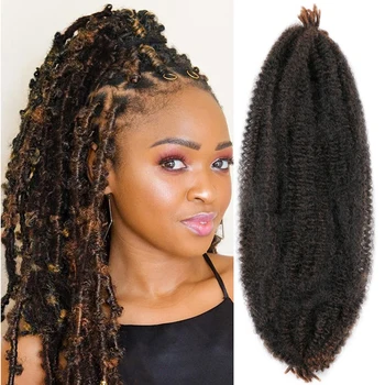 Springy Afro Twist nėrimo plaukai 24 colių iš anksto atskirti pavasario sukimo plaukai Marley nėrimo pynimas nelaimingiems minkštiems lokiams