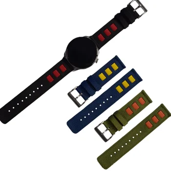 22mm nailoninis pintas laikrodžio dirželis, skirtas Seiko Tudor Huawei Watch 4Pro 43mm 46mm Ultimate Sprot Watchband greito atleidimo riešo apyrankei