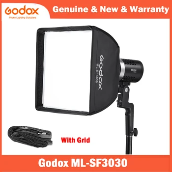 Godox ML-SF3030 Mount Softbox, suderinamas su ML60Bi II AD300Pro AD400Pro ML30Bi ML60Bi LED vaizdo lemputė fotografijai Portretas