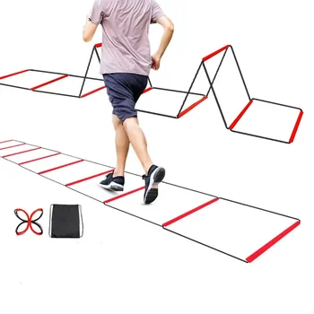 Nešiojamos judrumo drugelio treniruočių kopėčios sportinės virvės futbolas Jaunimo greitis Daugiafunkcinė pėdų darbo koordinacija