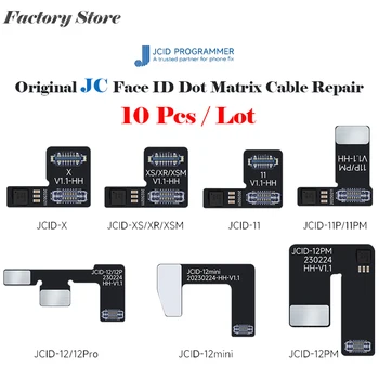10vnt JCID nepašalinamas veido ID taisymas FPC Flex kabelis, skirtas iPhone X XR XS Max 11 Pro 12 Mini Dot projektorius Skaityti Rašyti duomenų taisymas