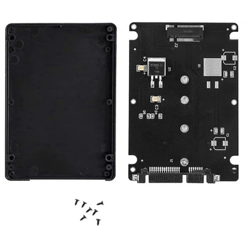3X M.2 NGFF į 2,5 colio SATA SSD / MSATA Į SATA adapterio kortelės dėklas (B raktas kompiuterio adapteriui M2 + M darbalaukio lizdas NGFF )