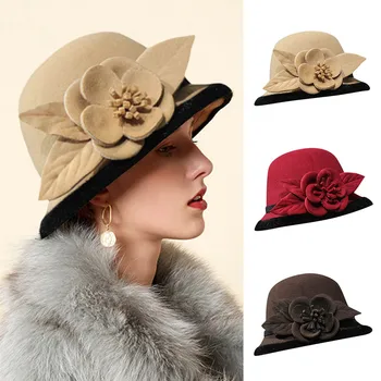 Moterų mados beretės prancūziško stiliaus tapytojo kepurė Senovinė šilta vakarėlio viršutinė skrybėlė Žvejo kepurės vyrams