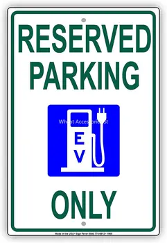 Reserved Parking EV Tik elektromobilis Įkrovimo stotelė Aliuminis Metalas 8