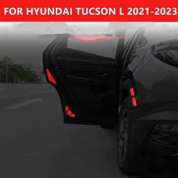 HYUNDAI TUCSON L 2021-2023 Įspėjamieji ženklai prieš susidūrimą Šviesą atspindinčios juostos Neperšlampamas vairavimas Saugus automobilio durelių slenkstis ATIDARYTI lipdukai