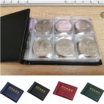 60 Kišenės monetų albumo kolekcija Knyga Mini centų monetų saugykla Albumas Knygų kolekcionavimas Monetų laikikliai Kolekcinėms dovanoms