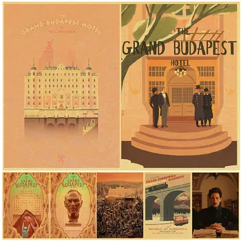 Movie Grand Budapest Hotel Vintage Plakatai Kraftpopieriaus spausdinimas kambariui Baras Kavinė Dekoratyviniai menai Sienų plakatai