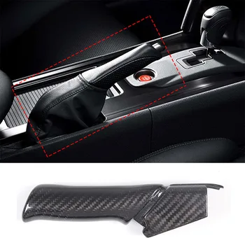 skirta Nissan GTR 2008-2021 Real Carbon Fiber Car Handbrake Grip Cover Parking Handle Lever Protector Decoration Accessories