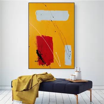Abstraktus oranžinis plakatas Spausdinti grafiti Minimalistinis estetinis sienų menas Drobė Tapyba Paveikslėlis svetainės namų dekoravimui