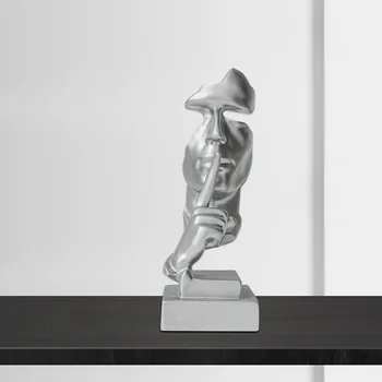 Šiaurės šalių tyla yra auksinė statula Derva Abstrakti skulptūra Figūrėlė Namų dekoravimas Modernus menas Biuro stalo dekoravimas Vestuvių dovanos
