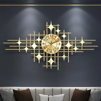 Dizaineris Ilgas didelio dydžio sieninis laikrodis Unikalus auksinis miegamieji Mada Padidinto mastelio laikrodis Suasmenintas 2023 m. Naujas Reloj de Pared namų dekoras