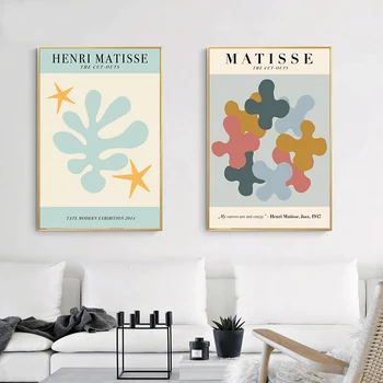 Mados plakatai ir atspaudai Abstrakčios linijos drobės tapyba Modernūs geometriniai spalvingi sienų meno paveikslėliai svetainės namų dekorui
