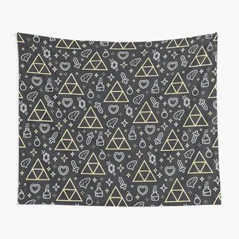 Triforce rašto gobelenas Gobelenas Dekoras Gražus sieninis joga Rankšluosčių antklodė Dekoravimo kilimėlis Spalvotas pakabinimas