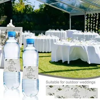 Gėlių spausdinimas Vandens butelių etiketės Vandens butelių vyniojimo lipdukai Gėlių spauda Vandens butelių vyniojimo etiketės 20 vnt Laimingam
