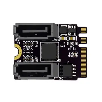Chenyang NGFF raktas A + E PCI Express į SATA 3.0 Dviejų prievadų adapterio keitiklio kortelė JMB582
