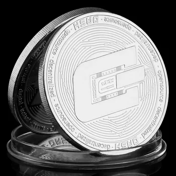 brūkšninė moneta sidabru padengtos fizinės kriptografinės monetos kriptovaliutos monetos 40mm suvenyrai ir dovanos namų dekoracijos