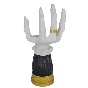 Creepy Hand Shape Resin Candlestick Halloween Haunted Resin Candle Holder for Living Room Study Decor