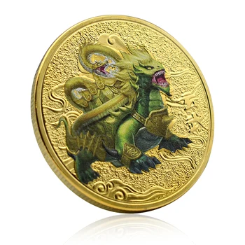 Kinija Keturių didžiųjų dieviškųjų žvėrių atminimo medalis Bazalto aukso moneta Kolekcionuojami daiktai Suvenyras