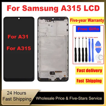 Super Amoled LCD ekranas, skirtas Samsung Galaxy A31 A315 LCD jutiklinio ekrano skaitmeninimo įrenginio rinkiniui, skirtam Samsung A315 SM-A315F/DS A315G/DS
