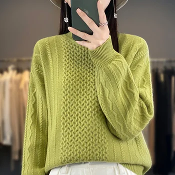 Women Solid Elegant Sweater Pullovers Chic Megztiniai ilgomis rankovėmis Megztiniai 2023 Autumn Office Female Fashion Casual Tops NJS01