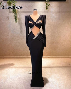 2 Dizainas Juodos įžymybių suknelės moterims 2023 Oficialios vakarinės suknelės Seksualūs vakariniai chalatai Vestidos Para Mujer
