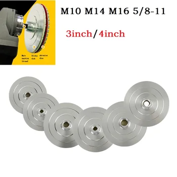 4inch Backer Pad deimantinėms poliravimo pagalvėlėms M14 M10 M16 5-8/11 aliuminio pagrindo laikiklis elektriniam įrankiui