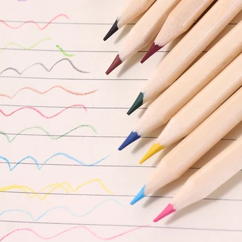 12 Spalvos Studentų dailininkas Tapyba Piešimo pieštukai Rašiklis Mokyklos biuro reikmenys Mėlyna geltona raudona Spalvoti pieštukai
