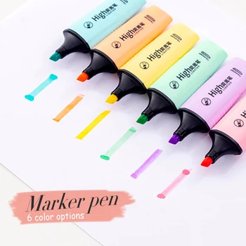 канцелярия для школы 2021 Marker Pen Sugar Color Drawing Marker Compact Bright Color Stationery Art Painting 