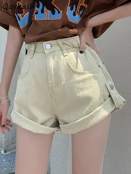 Džinsiniai šortai Moterys Seksualios vasaros vintažiniai gatvės drabužiai Korėjietiškas stilius aukštu juosmeniu Mujer Harajuku estetinės mados studentų pagrindai kasdien