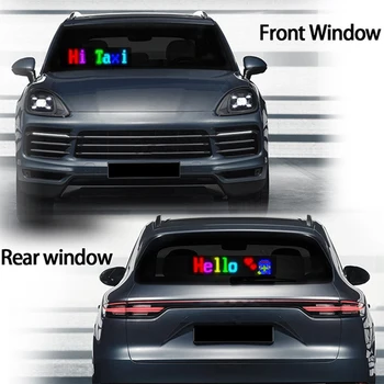 LED automobilio ženklas Programuojamas LED automobilio ženklas Automobilio ženklas Ženklas Animacija Pranešimas Slenkantis ženklas APP valdymas