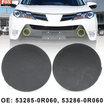 Pair Tow Eye Hook Cover Vilkimo priekinio buferio dangtelis 53285-0R060 53286-0R060 skirtas Toyota RAV4 2013-2015 Dešinė kairė Automobilių priedai