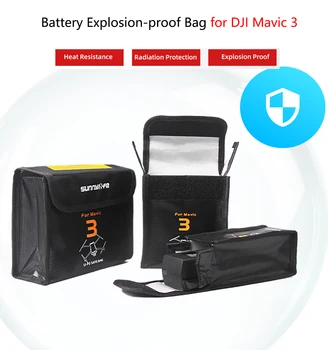 Baterijos sprogimui atsparus krepšys, skirtas DJI Mavic 3 dronų akumuliatorių saugyklai Apsauginis seifo krepšys Transportavimo saugos priedas