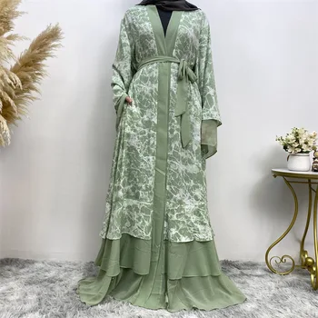 Eid Marokas Dubajus Suknelė musulmonės moterys Eid Abaya Ramadan Abayas Dubajus Turkijos vakarėlių suknelės Kaftan Robe Longue Vestidos Largos 2023