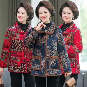 Mada 2023 Naujas žiemos korėjietiško stiliaus švarkai su gobtuvu vidutinio amžiaus margintos striukės ilgomis rankovėmis Mada Casual Laisvas viengubas paltas Z159
