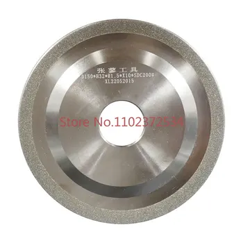 Šlifavimo volframo plieno kermetas CBN frezavimo pjaustytuvo stiklo akmuo su lydinio lanko apvaliu kraštu 14F1 deimantinis šlifavimo diskas