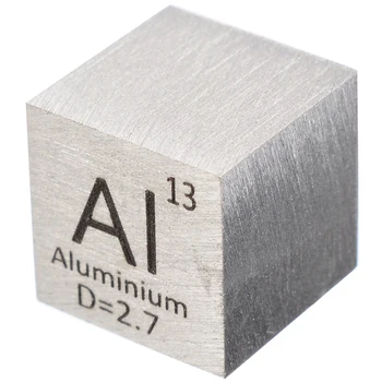 1Pcs 99.99% Didelio grynumo aliuminio Al 10mm kubo raižytas elementas Periodinė lentelė įrankių dalims Nauja