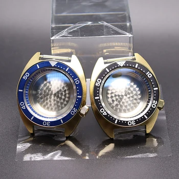 Auksinis 41mm Skx vyriškas laikrodžių dėklas Dalys Seiko Mod Tuna nh35 nh36 Judėjimas Safyro krištolo stiklas 28.5mm Ratukas Gryni skyriaus žiedai