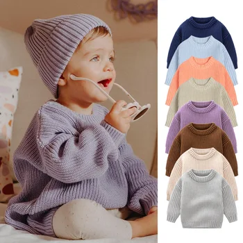 Vaikiškas megztinis Žieminis Kietas berniukas Mergaitė Išoriniai drabužiai Pilnomis rankovėmis Šilti Vaikų Unisex drabužiai