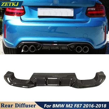 F87 AK Style Real Carbon Fiber Rear Lip Bumper Shovel Spoiler Car Body Kit Difuzorius skirtas BMW M2 F87 Coupe 2016-2018 modifikacijai